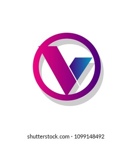 Modern flat V letter logotype icon symbol sign illustration.creative simple flat design.isolated on white background