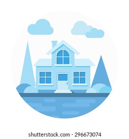Modern flat vector building. Colorful template for you design, web and mobile applications.