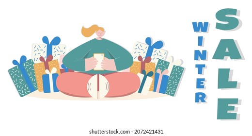 modern flat vector concept illustration
 black friday big sale promotion discount. 

