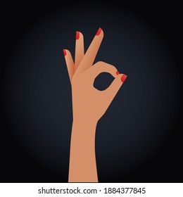 Modern Flat Vector Concept Illustrations. Social Media Ads with Hand Show Okay Sign. Poster Concept. Web Banner.