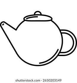 Um design de vetor plano moderno de um bule e TeaCup