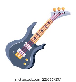 Modern flat vector of electric guitar 
