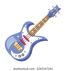 Modern flat vector of electric guitar 