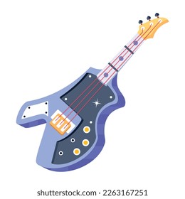 Modern flat vector of electric guitar 