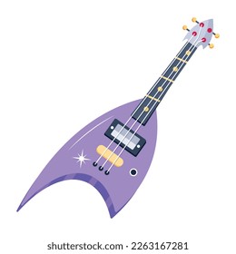 Modern flat vector of electric guitar 