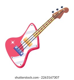 Modern flat vector of electric guitar 