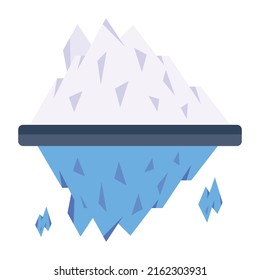 Vector plano moderno de fusión glaciar 

