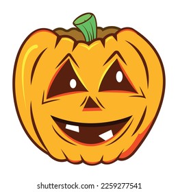 Vector plano moderno de la cara de halloween 
