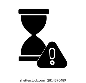 A modern flat vector icon featuring an hourglass paired with a warning symbol, representing time-sensitive alerts, deadlines, expiration, countdowns, delays, and risk management. This clean and minimalist illustration is ideal for business applications, project management software, workflow dashboards, notification systems, productivity tools, websites, mobile apps, and corporate presentations focused on urgency, compliance, and timely task completion.

#Hourglass #Warning #Deadline #TimeManagement #Countdown #Expiration #Alert #Productivity #Business #Workflow #Reminder #RiskManagement #Vector #FlatDesign #Icon #Notification #Planning #Schedule #Corporate #Efficiency