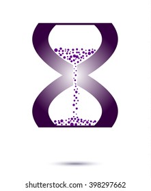 Modern flat vector icon of hourglasses, vector.