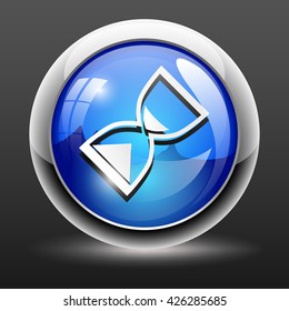 Modern flat vector icon of hourglasses