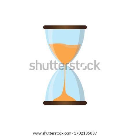 Modern flat vector icon of hourglasses