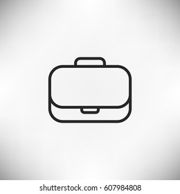 Modern flat vector icon of secured briefcase