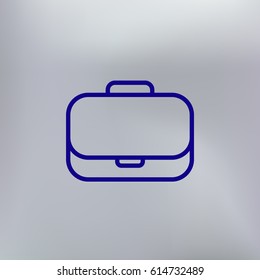 Modern flat vector icon of secured briefcase
