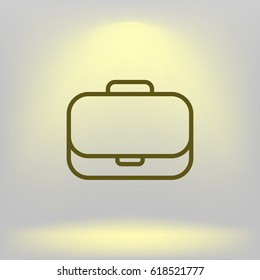 Modern flat vector icon of secured briefcase