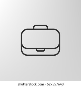 Modern flat vector icon of secured briefcase