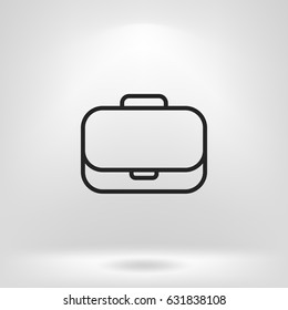 Modern flat vector icon of secured briefcase
