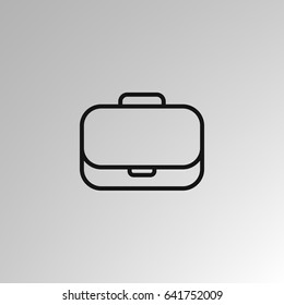 Modern flat vector icon of secured briefcase