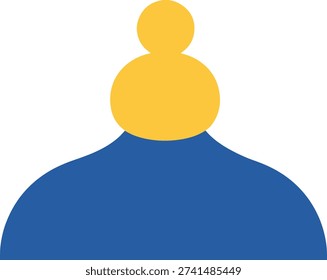 Modern flat vector illustration of abstract human figure icon representing identity, profile and social concept design.