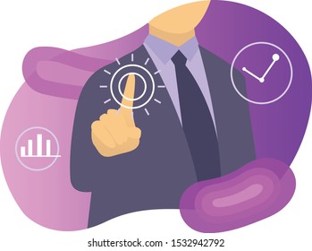 Modern flat vector illustration business chart