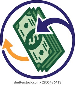 Modern flat vector illustration of a money exchange icon featuring cash with circular transfer arrows, representing currency exchange, money transfer, banking, digital payments, remittance, fintech, and financial transactions. Perfect for banking apps, fintech platforms, payment systems, business websites, financial presentations, dashboards, mobile apps, and accounting projects. #MoneyExchange #CurrencyExchange #MoneyTransfer #CashTransfer #Finance #Banking #Fintech #DigitalPayment #OnlinePayment #FinancialTransaction #PaymentIcon #CashFlow #Remittance #BusinessFinance #Investment #Accounting #Economy #FinancialServices #FlatVector #VectorIllustration #EditableVector #FinanceIcon #BankTransfer #Transaction #PaymentSystem