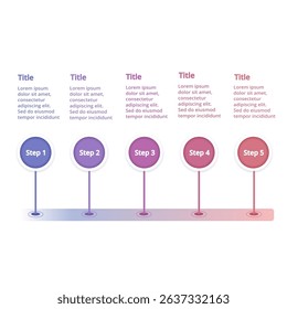 A modern flat vector infographic template showing a project or business timeline with arrows, icons, and steps. Ideal for reports, presentations, marketing plans, or education content. Fully editable 
