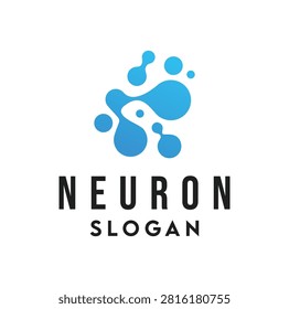 Modern flat vector neuron illustration.