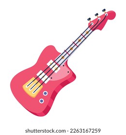 Modern flat vector of rock guitar 