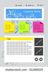 Modern flat vector web template for business company