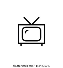 Modern Flat Vintage Tv Icon