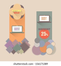 Modern Flat Web Banners Vector Collection