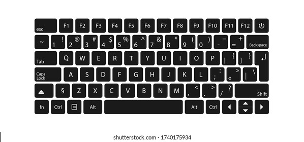 Modern flat web template with keyboard template on gray background. Vector illustration