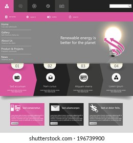 Modern Flat Website Template EPS 10 Vector illustration