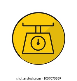 Modern Flat Weight Line Art Icon Button