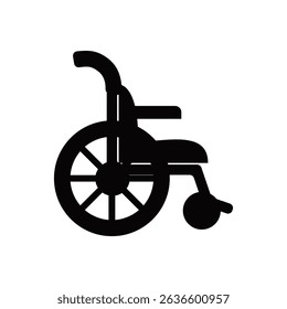 Modern Flat Wheelchair Icon logo