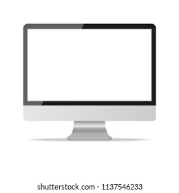 Modern flat wide screen lcd, Ultra plasma tv full high-definition,Computer monitor blank display isolated on white background