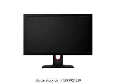 Modern flat wide screen lcd, Ultra plasma tv full high-definition,Computer monitor blank display isolated on white background