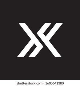 Modern flat x letter logo design emblem
