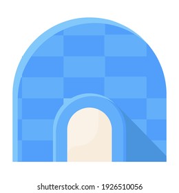 
Modern flatty icon of igloo, icehouse