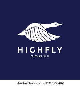 modern flight goose logo design