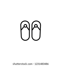 Modern flip flops icon