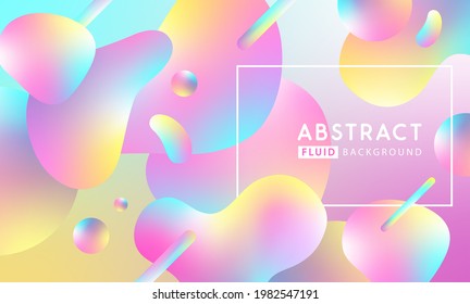 Modern fllow abstract background with free geometric shapes. Liquid Vector illustration