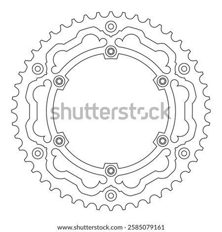 modern floating cnc motor gear shape design 027