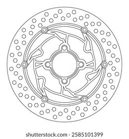 modern floating CNC motorbike racing disc shape design 037