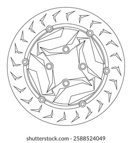 modern floating CNC motorbike racing disc shape design 042