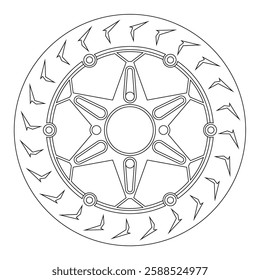 modern floating CNC motorbike racing disc shape design 098