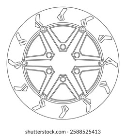 modern floating CNC motorbike racing disc shape design 094