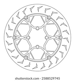 modern floating CNC motorbike racing disc shape design 049
