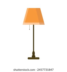 Moderne Stehlampe auf einem hellen Hintergrund. Stehlampen-Symbol. Vektorillustration.