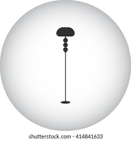 Modern floor lamp sign simple icon on  background